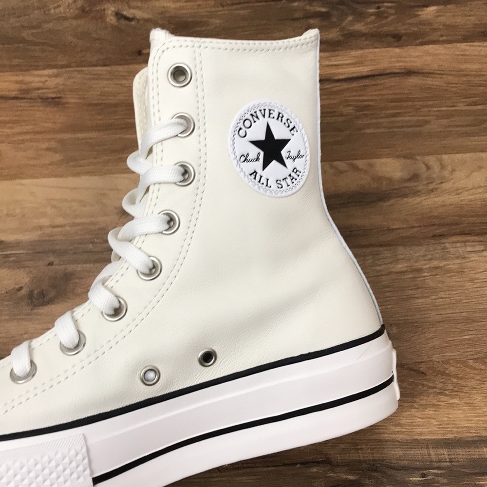 PLATFORM LEATHER CONVERSE EXTRA HIGH TOP BRAND NEW - Picture 8 of 15